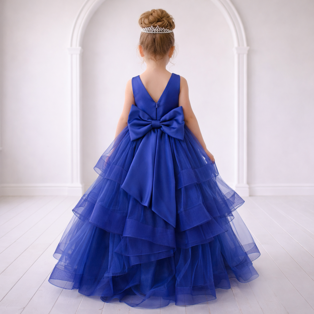 Royal Blue Tulle Gown