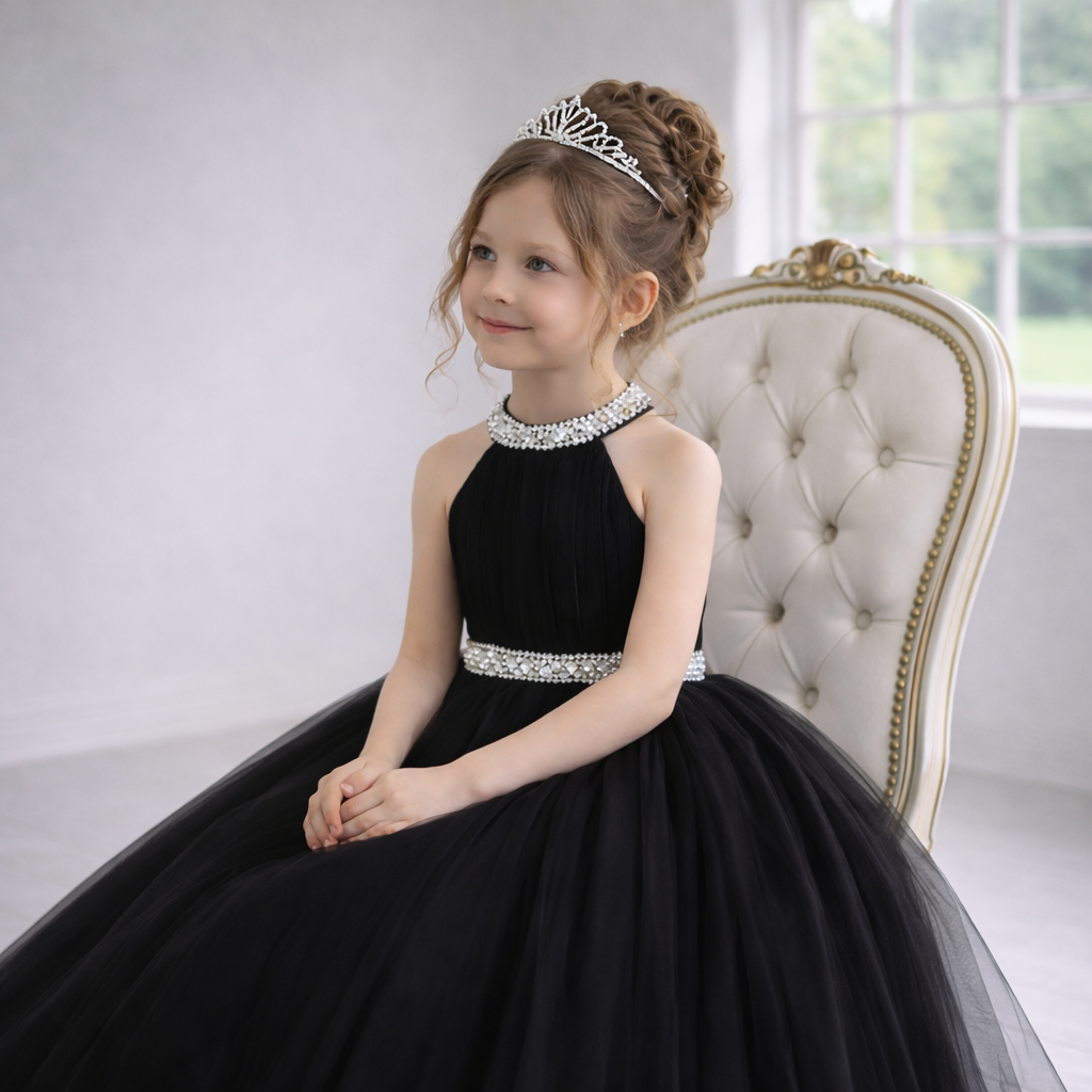 Black Couture Formal Occasion Dress