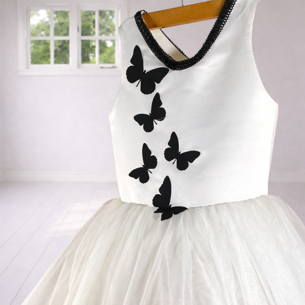 Off-White Luxury Butterfly Gown
