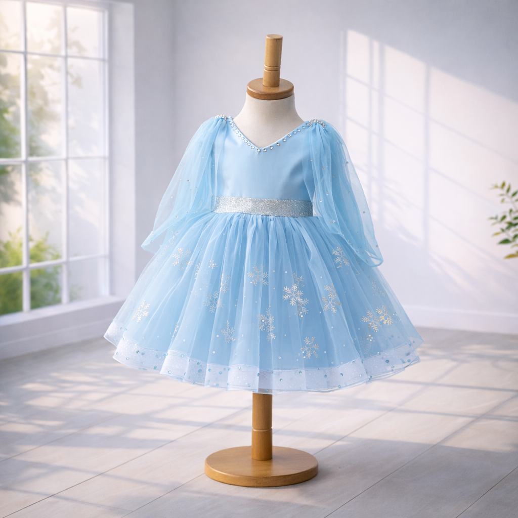 Princess Elsa Frozen Inspired Blue Tutu Dress