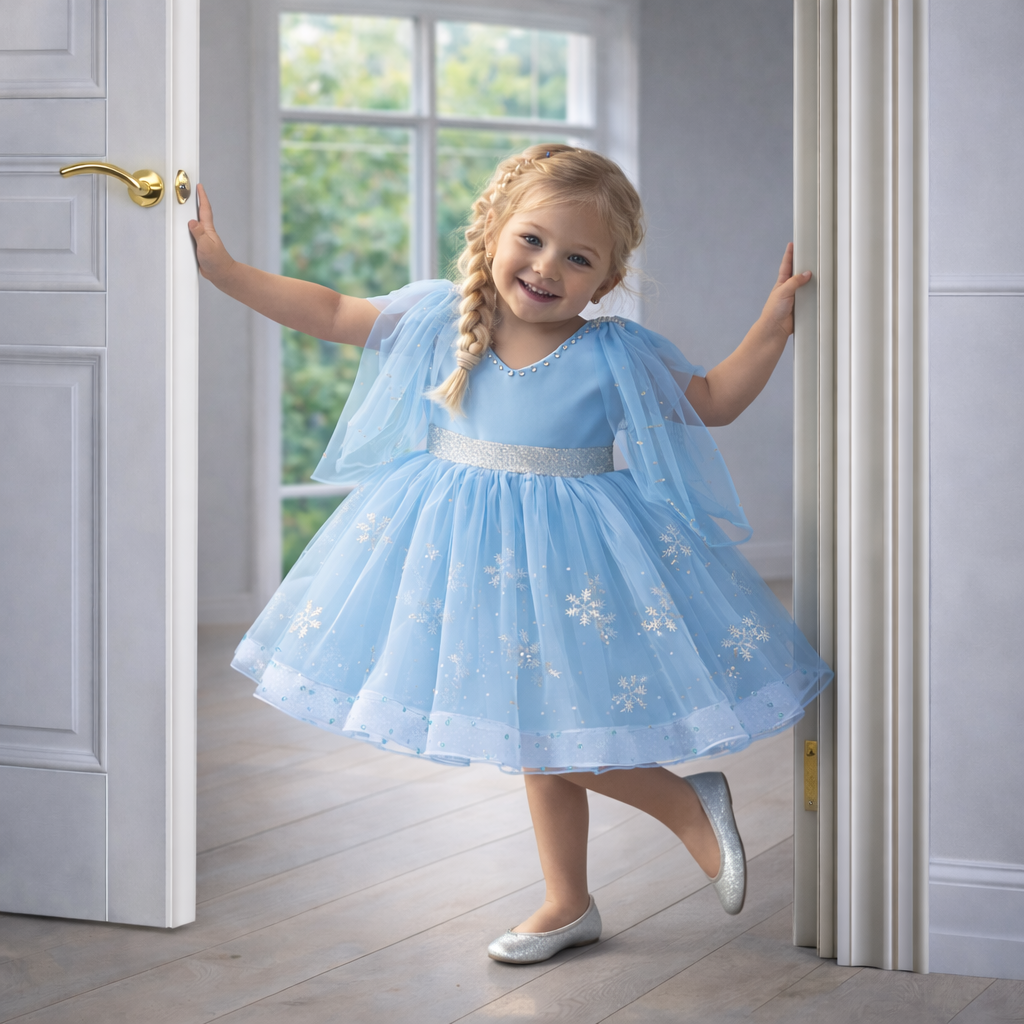 Princess Elsa Frozen Inspired Blue Tutu Dress