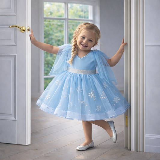 Princess Elsa Frozen Inspired Blue Tutu Dress