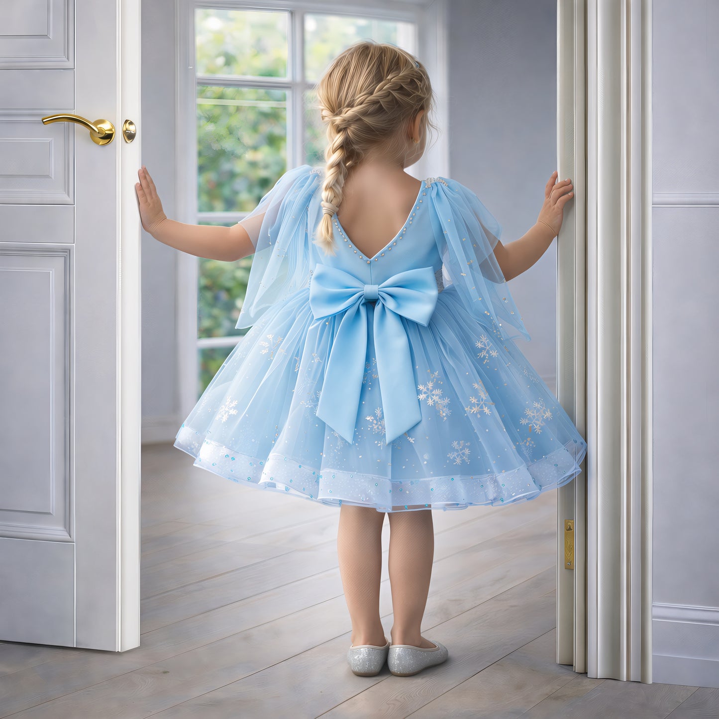 Princess Elsa Frozen Inspired Blue Tutu Dress