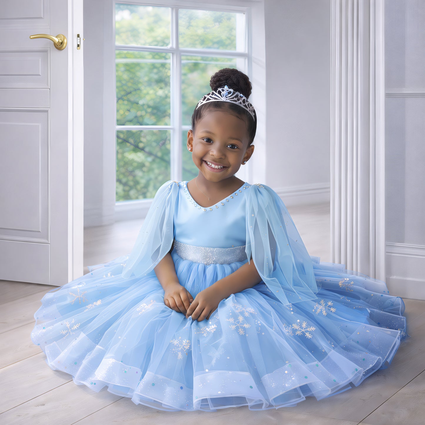 Princess Elsa Frozen Inspired Blue Tutu Dress