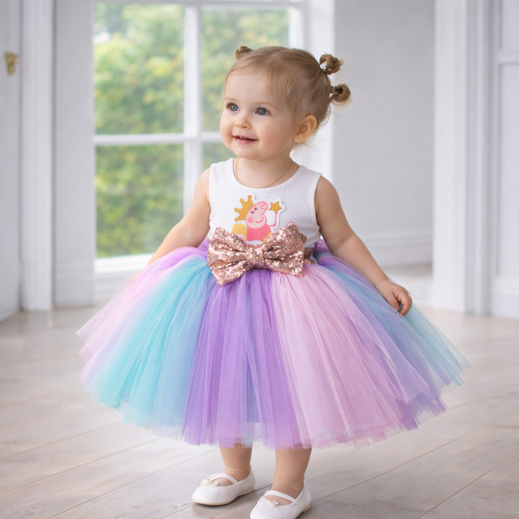 Rainbow Peppa Pig Tutu Dress