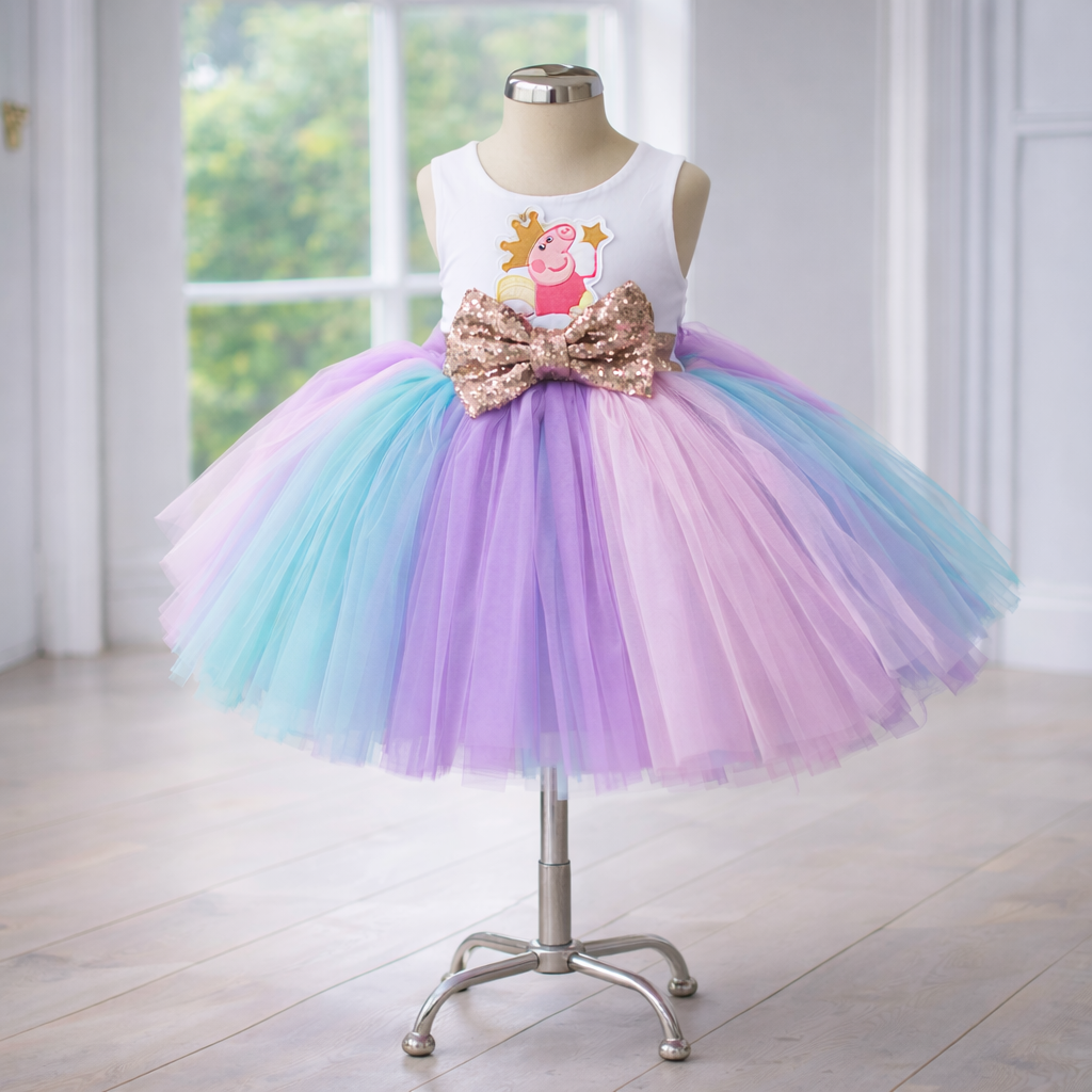 Rainbow Peppa Pig Tutu Dress