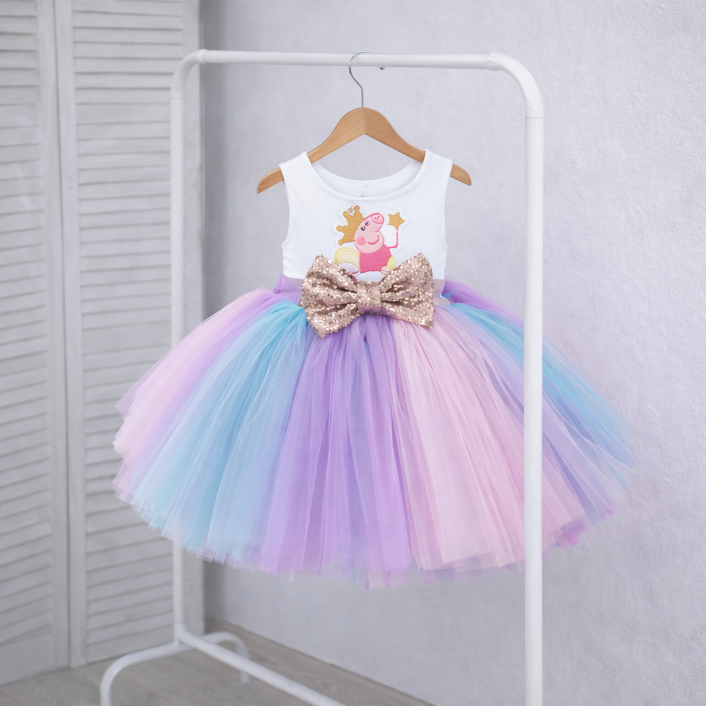 Rainbow Peppa Pig Tutu Dress