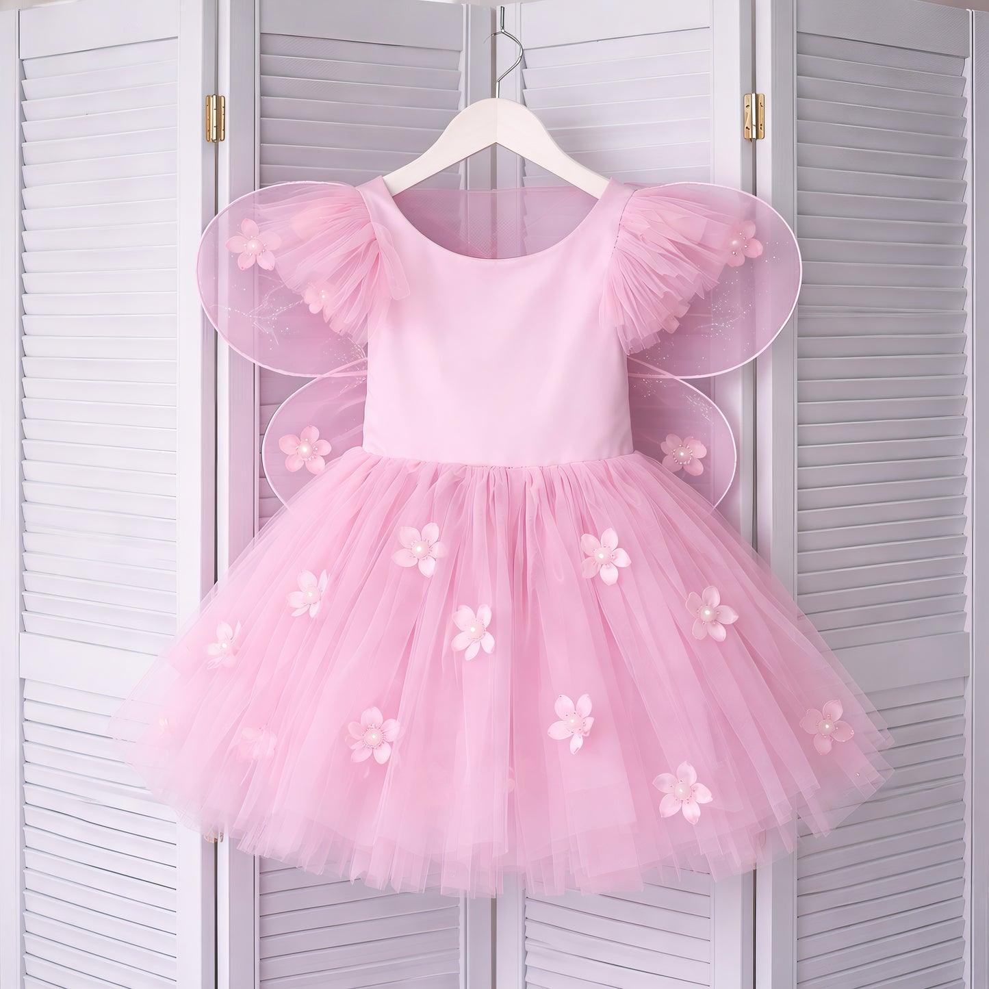 Baby Girl Pink Fairy Birthday Dress