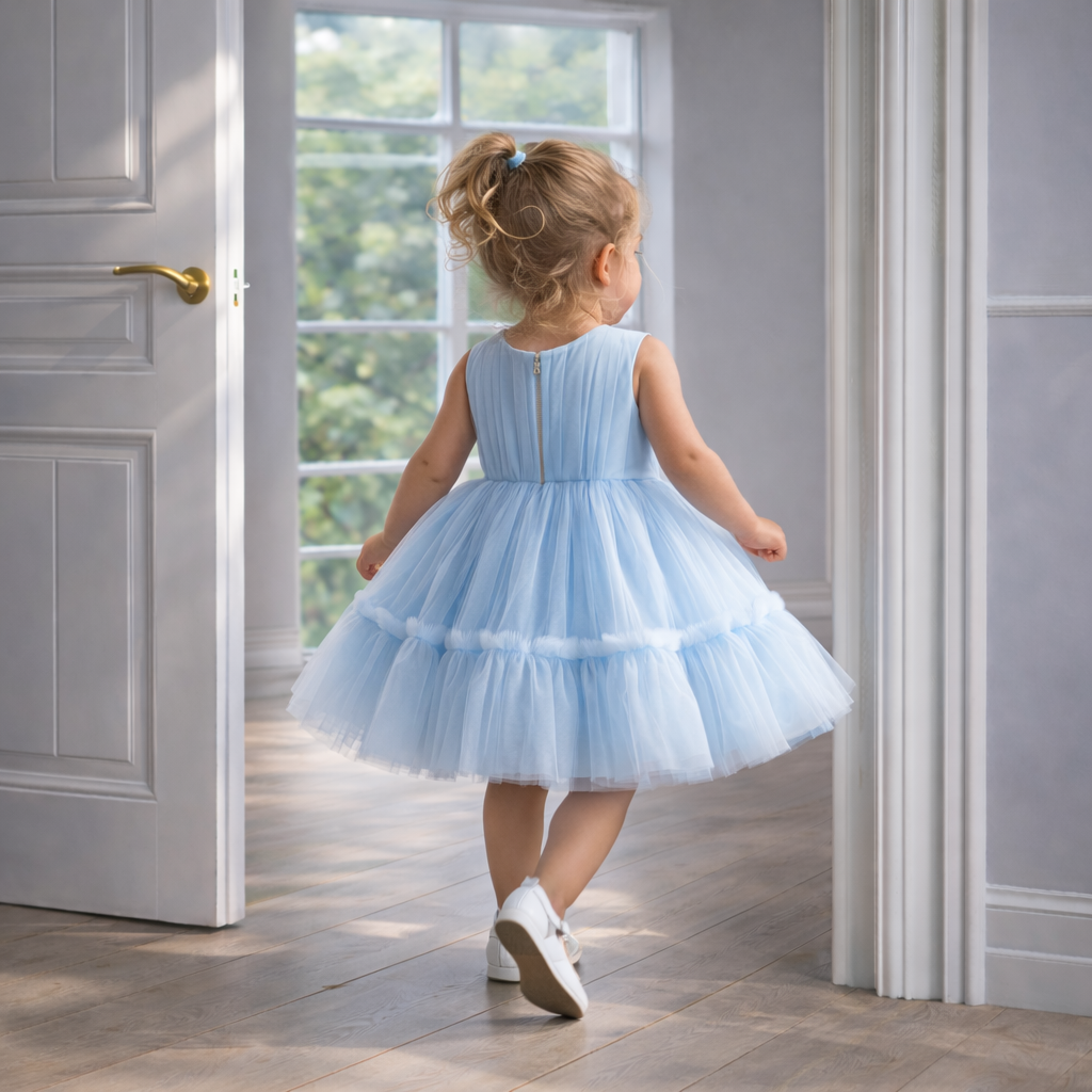 Baby Blue Tulle Party Dress