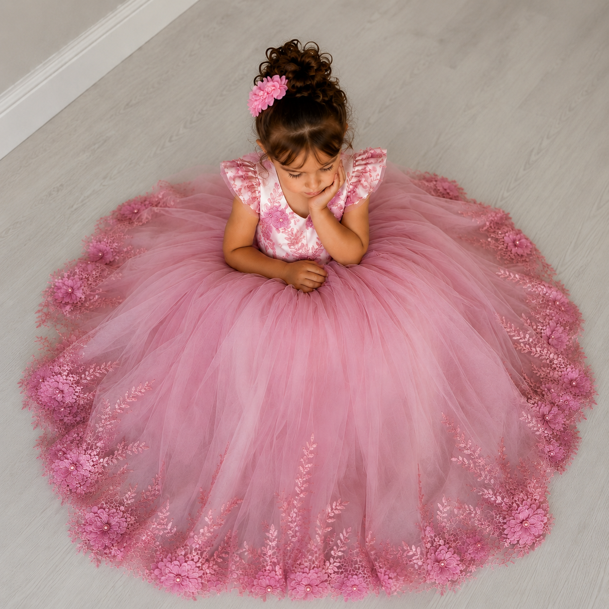 Blush Petal Princess Gown