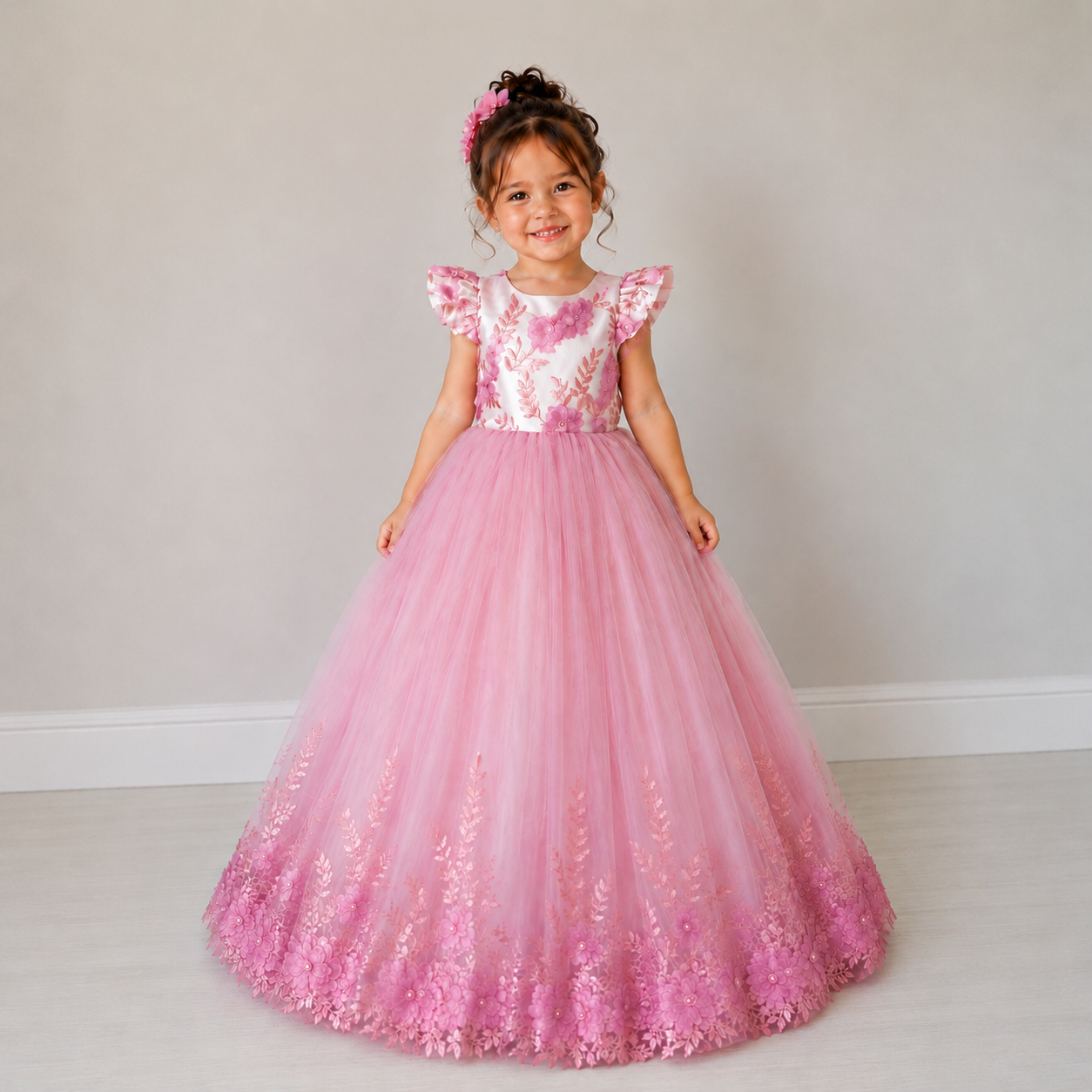 Blush Petal Princess Gown