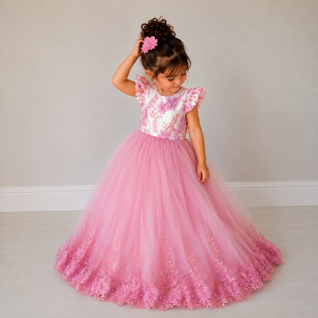 Blush Petal Princess Gown