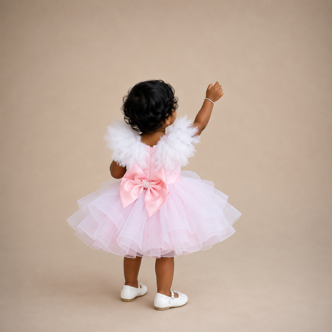 Feather and Pearl Birthday Dress