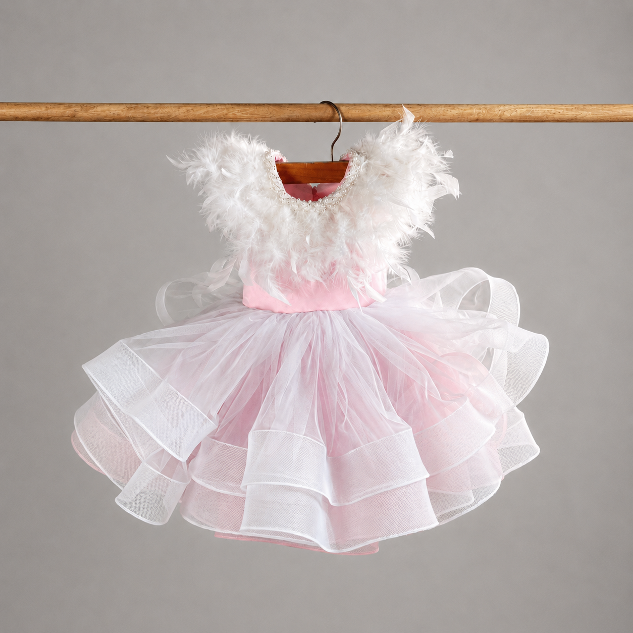 Feather and Pearl Birthday Dress