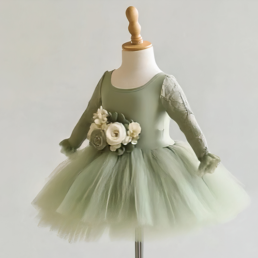 Eliana Sage Green Tulle Dress