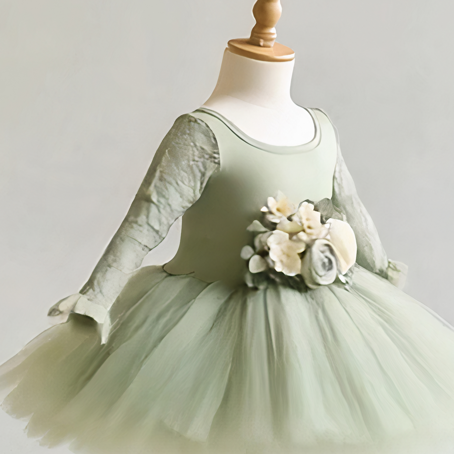 Eliana Sage Green Tulle Dress