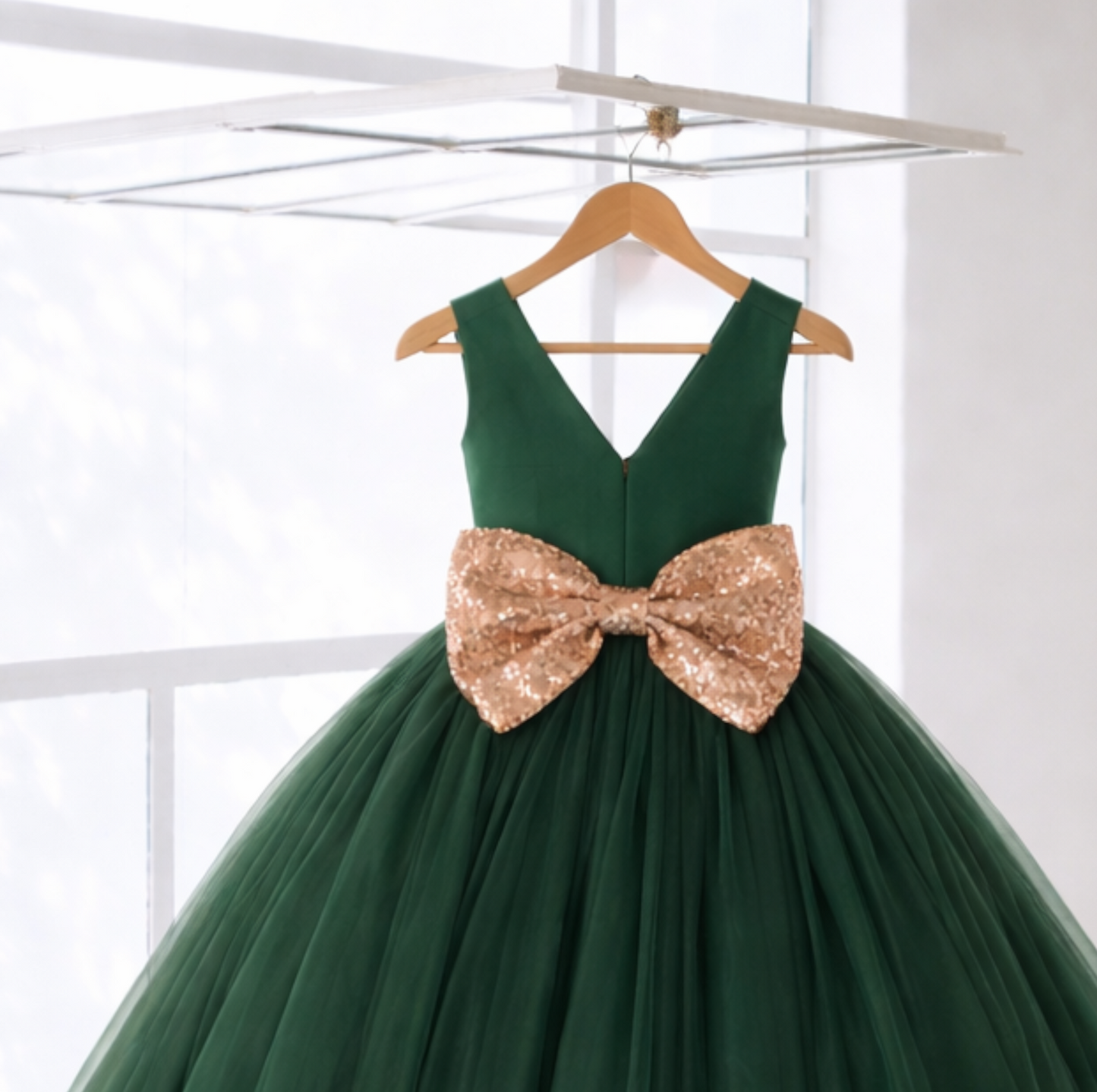 Forest Green Luxury Tulle Gown
