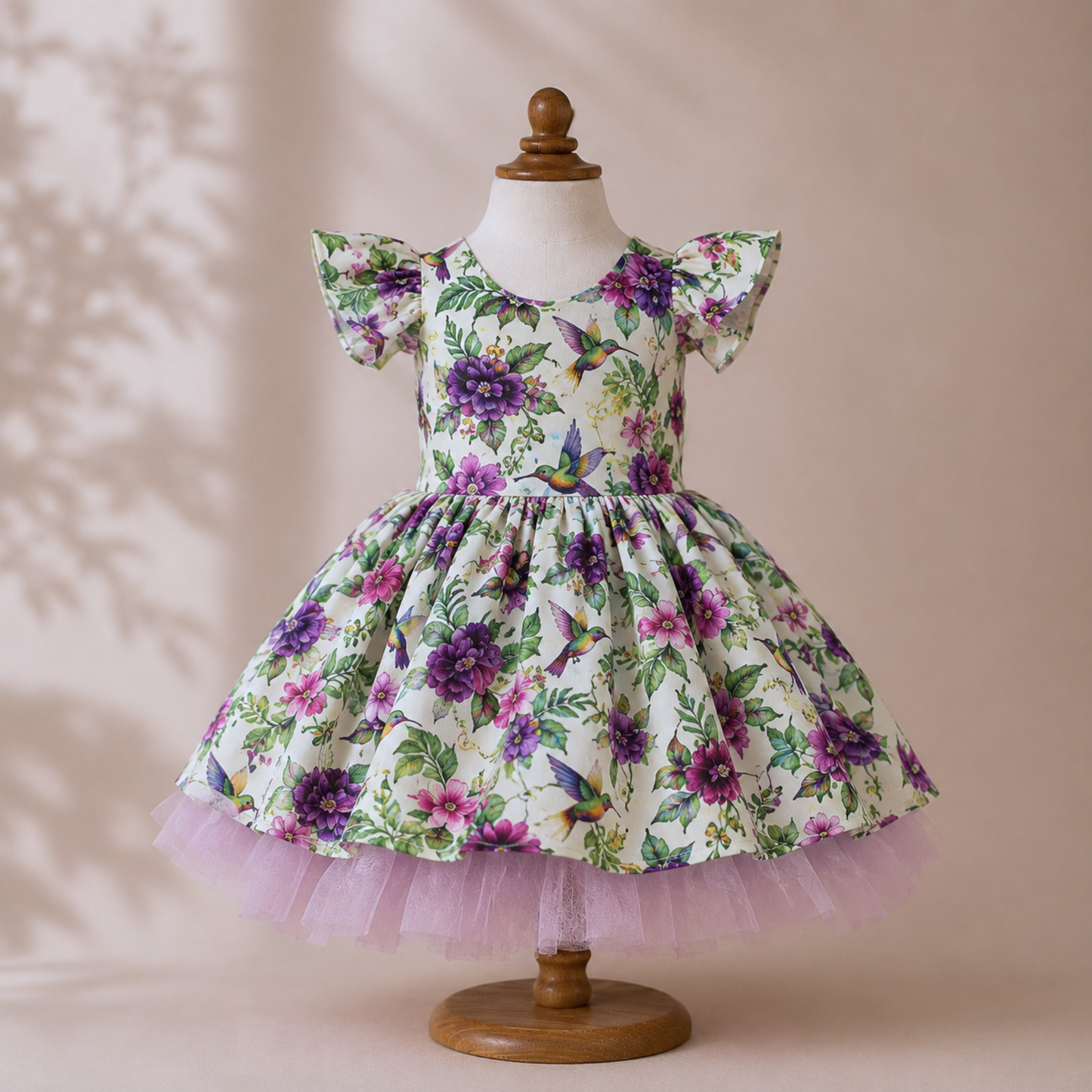 Hummingbird Cotton and Tulle Dress