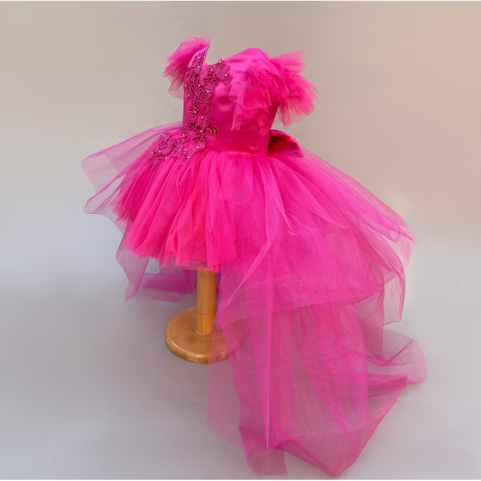 Harmony Flamingo Pink Tutu With Train