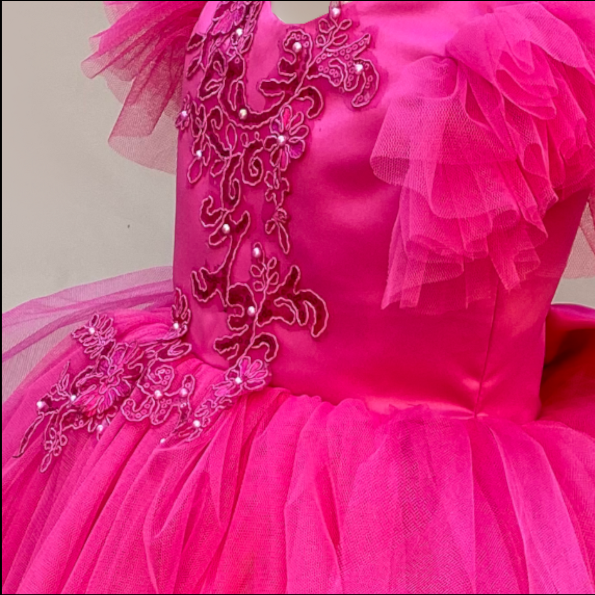 Harmony Flamingo Pink Tutu With Train