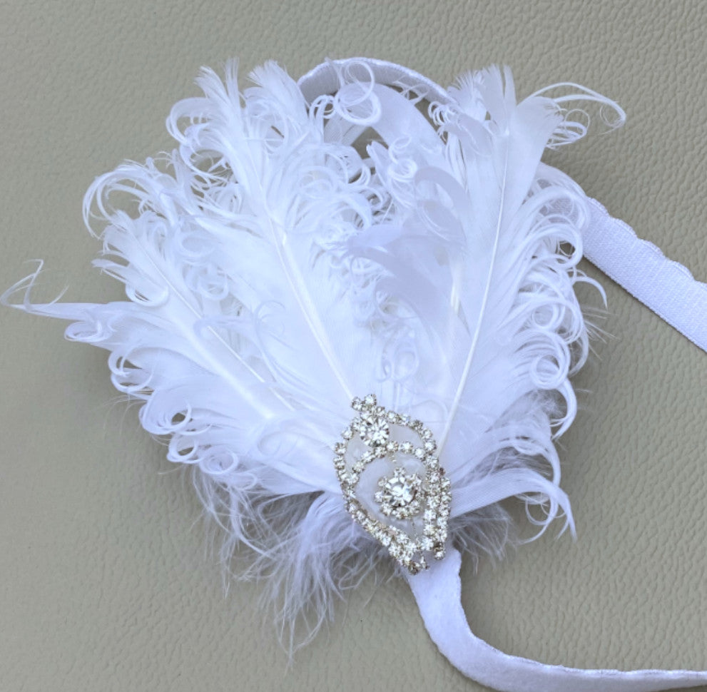 Rhinestone feather headband